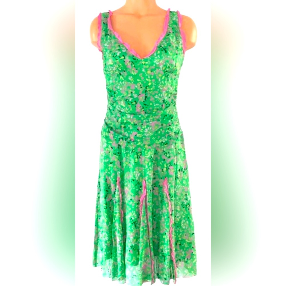BCBGMAXAZRIA 100% Silk Floral Dress
